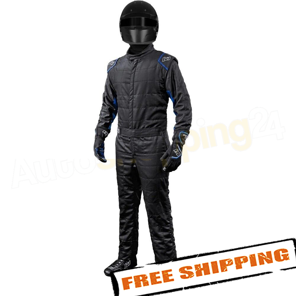 K1 RaceGear 20-OTL-NB-S Small Black/Blue Nomex 1-Piece Outlaw