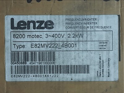 Lenze 8200 Motec inverter 2.2 Kw. - Type: E82MV222_4B001 - New in