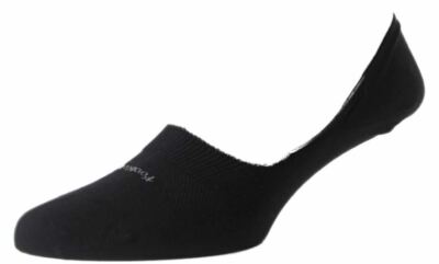 Pantherella Damen Footlet Einfach Baumwolle Socken - Schwarz