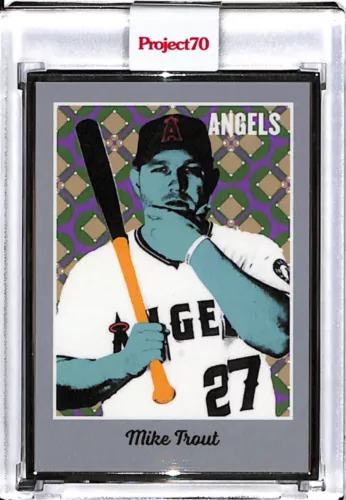 2021 TOPPS PROJECT 70 #270 MIKE TROUT by RON ENGLISH - P70 AP SILVER FRAME 50/51