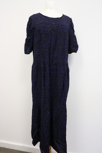 S.Oliver Damen Kleid Dress Lang Schwarz Blau Gr.40 Neu-image