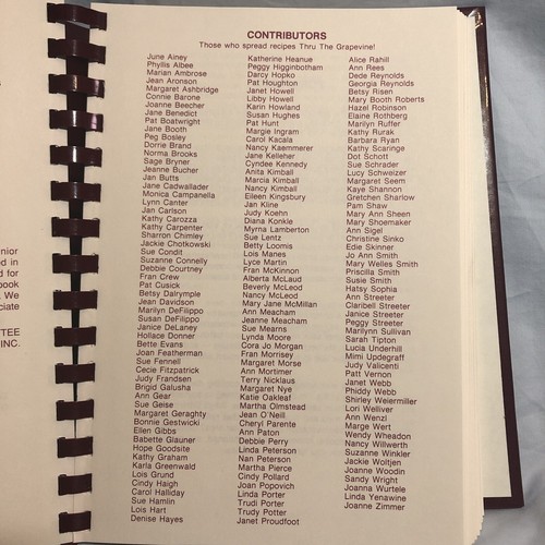 Vintage Spiral Bound Hardcover Cookbook Thru the Grapevine Finger Lakes NY 1991 - Picture 5 of 19