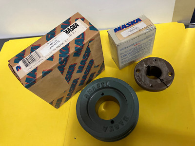 MASKA 2MAL39 FIXEDPITCH SHEAVE 3.9''DOUBLE V-PULLEY-1/2'' OR A-BELT +1'' TAPER LOCK