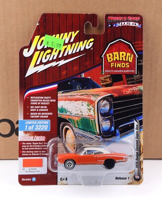 Johnny Lightning 1970 Dodge Coronet Super Bee (GO MANGO) 2018 BARN FINDS