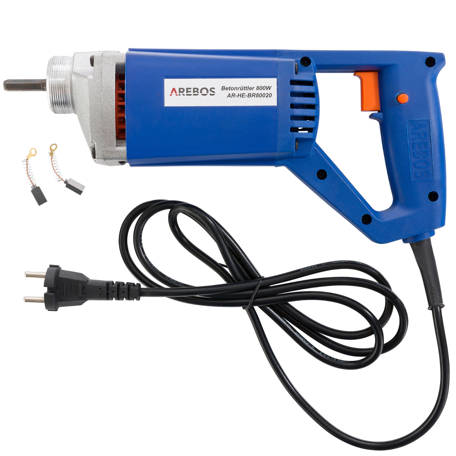 AREBOS Betonrüttler 800 W, 2 M - Rüttelflasche Handrüttler Innenrüttler