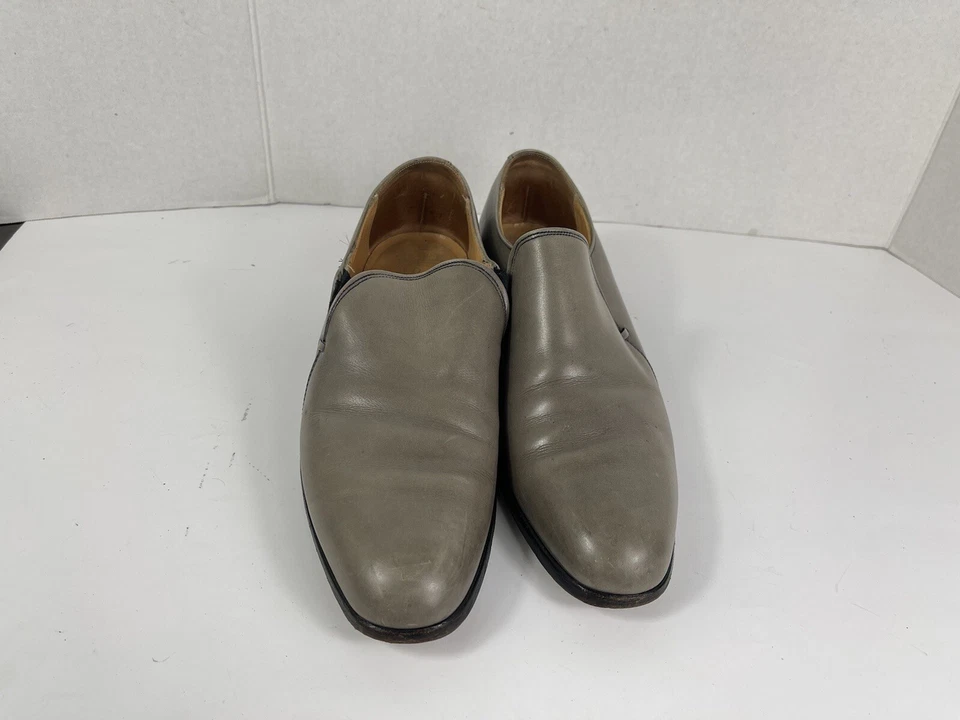 Мокасины мужские Johnston & Murphy 8.5B Aristocrat туфли серые лакированная кожа без шнурков - Изображение 4 из 4