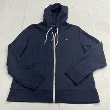 Tommy Hilfiger Navy Blue Hooded Zip Up Jacket Women  s Size Large