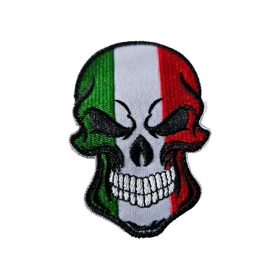 Oddity Patch Rome ITALIAN FLAG ITALY ROME HOPE SKULL FLAG HOOK LOOP PATCH 3.5