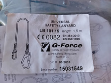 G-Force Universal Safety Lanyard ( 1.5 Metres) With Snap Hook And Twist Lock NEW