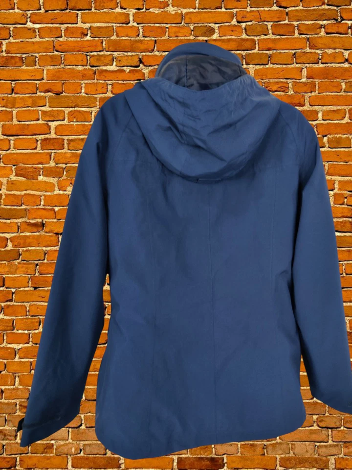 TRESPASS BLUE COAT UJK 12 POLYESTER WOMEN FLEECE LINED HOOD RAIN JACKET TRES-TEX - Image 4 of 4