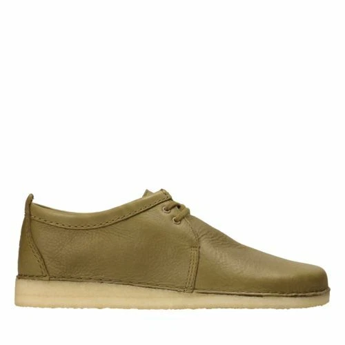 Clarks Men&#039;s Desert Ashton Shoes Olive Leather - Size 12 UK / NEW | eBay