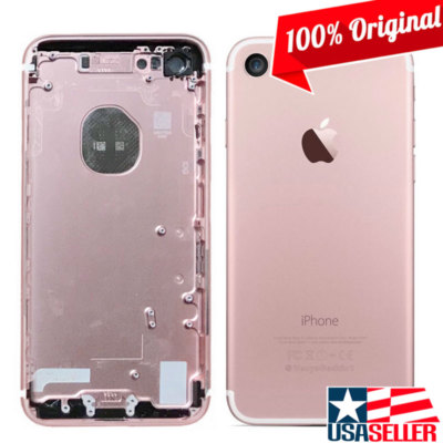 100% Original OEM Apple iPhone Rose Gold Back Cover Mid Frame Housing  only