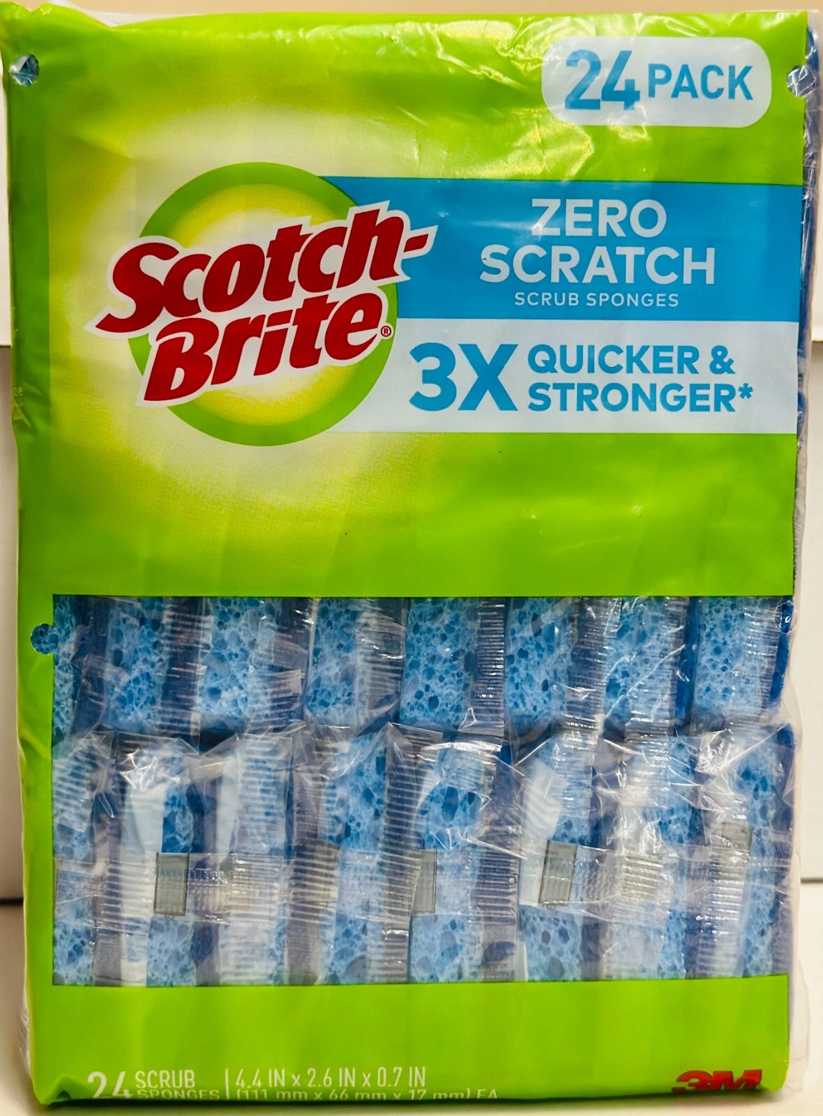 Scotch-Brite 24pc Zero Scratch (Non-Scratch) Blue Sponge - Thumbnail 3