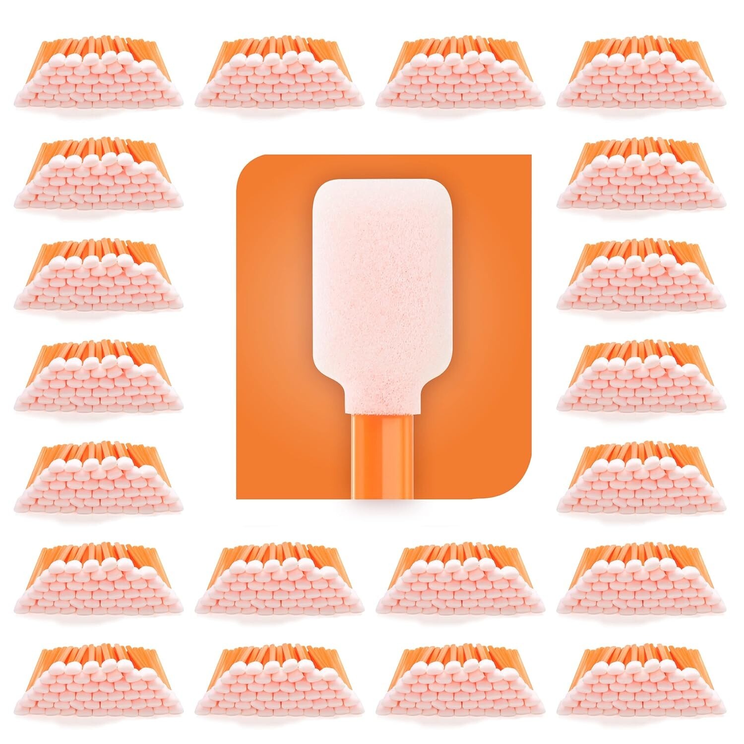 Versatile 1000 Pcs Foam Swabs with Large Rectangular Tips for Precision Cleaning