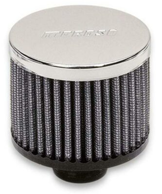 Moroso 68817 Valve Cover Breather - Push-In For 1.22'' Hole - Chrome Open Element