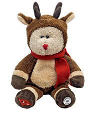 9" Starbucks Bearista Bear Plush 2006 Rudolph Red Nose Reindeer Teddy Holiday