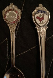 Vintage Souvenir Spoon Rhode Island Boston Massachusetts Plymouth Mayflower 