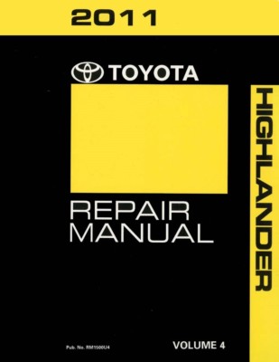 2011 Toyota Highlander Owner's Manual – Factory Paper Booklet – BISHKO Publisher
