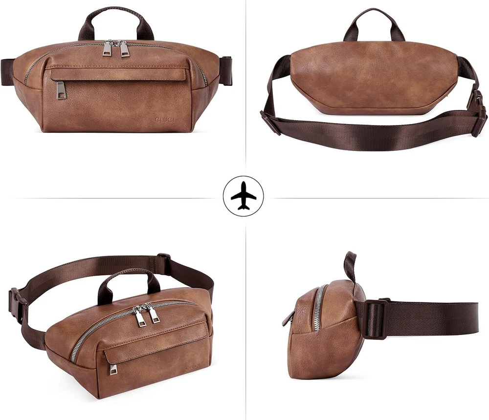 Retro Belt Bag Crossbody Christmas Gift Fanny Pack  wear-resistant vegan leather