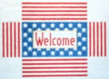 Patriotic Brick Cover Hand Painted Needlepoint Canvas