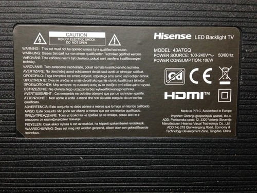 Platine T-Con ref 285068 / RSAG7.820.10595 pour tv Hisense 43A7GQ - Photo 5/5
