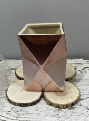GeoMetric Triangle 4'' Rose Gold FTD Brand Vase - Brand New