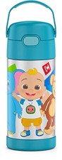 THERMOS FUNTAINER 12 Ounce Stainless Steel Vacuum Insulated Kids Straw Bottle, C