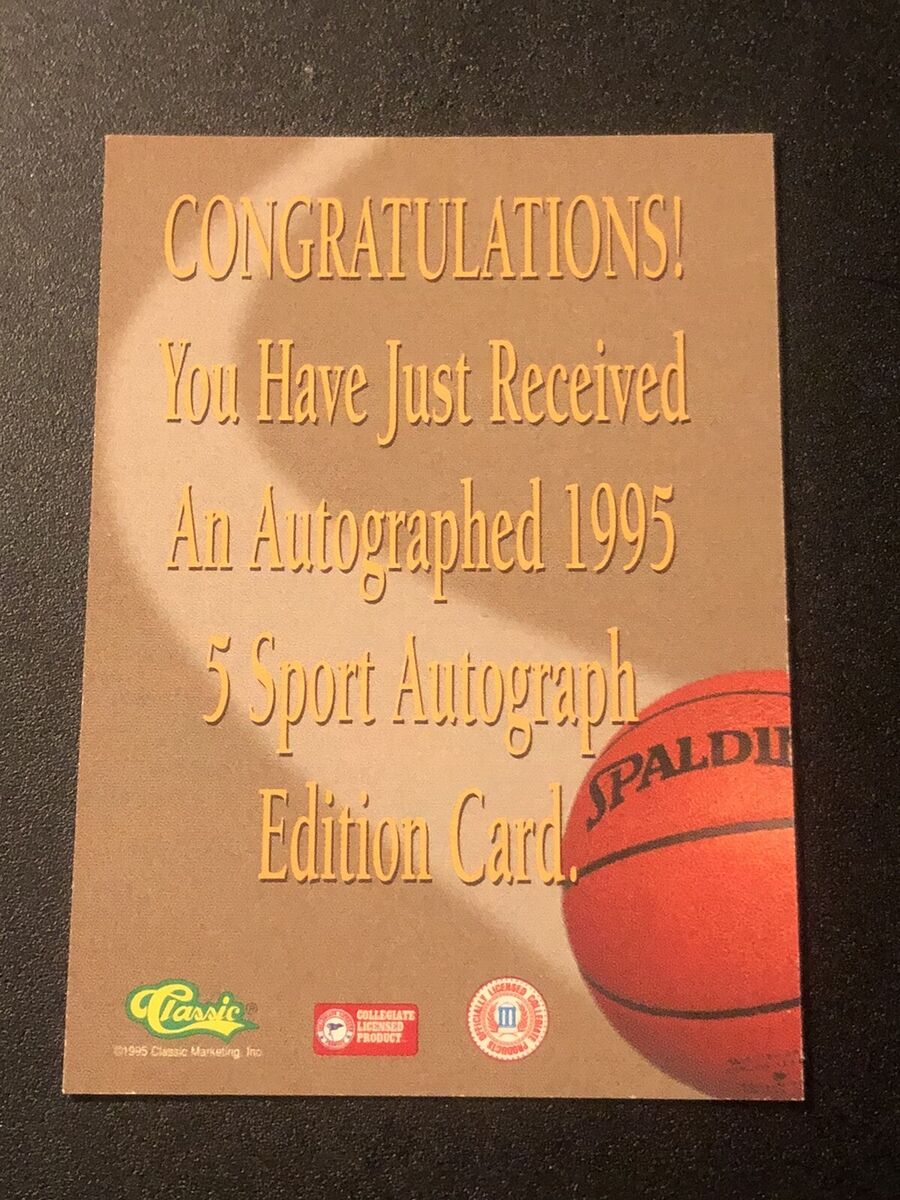 1995 Classic Rookies Auto Missing Serial Number George Zidek