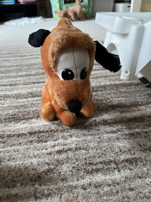 Walt Disney Vintage Baby Pluto Hund (Mickey Mouse) Tier Stofftier Plüsch