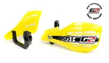 G2 Dirt Bike Hand Guards | Flags |  Handguards | Aluminum Mount - Yellow Shields