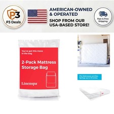 2 Pack King Size Mattress Bags - Waterproof Heavy-Duty Storage  Moving Solution