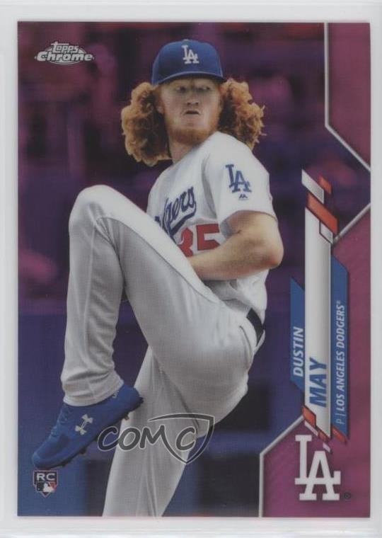 2020 Topps Chrome Pink Refractor Dustin May #176 fo7