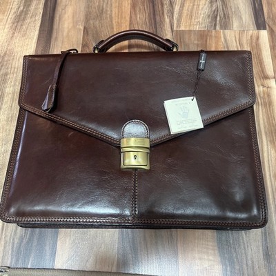 Gianni Conti Leather Briefcase NWT 