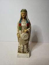 Vintage Fairway Native American Figurine Japan 7.25” Ceramic