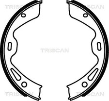 Bremsbackensatz Feststellbremse TRISCAN 8100 20004 für PORSCHE 911 991 PANAMERA