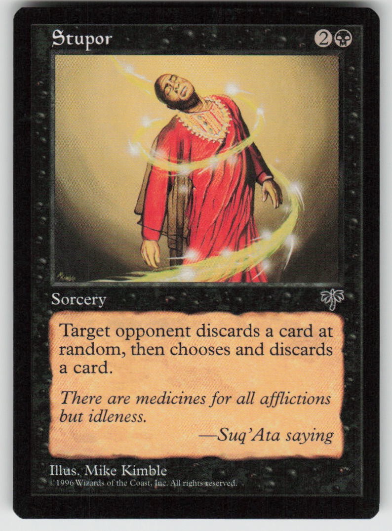 Stupor Uncommon Mirage 147 MTG Heavily Played