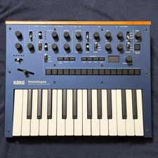 KORG monologue Dark Blue Analog Synthesizer Used Excellent w/ Power Adapter