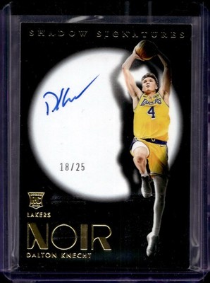 2024-25 Panini Noir #SHA-DKN Dalton Knecht Shadow Signatures Auto #/25