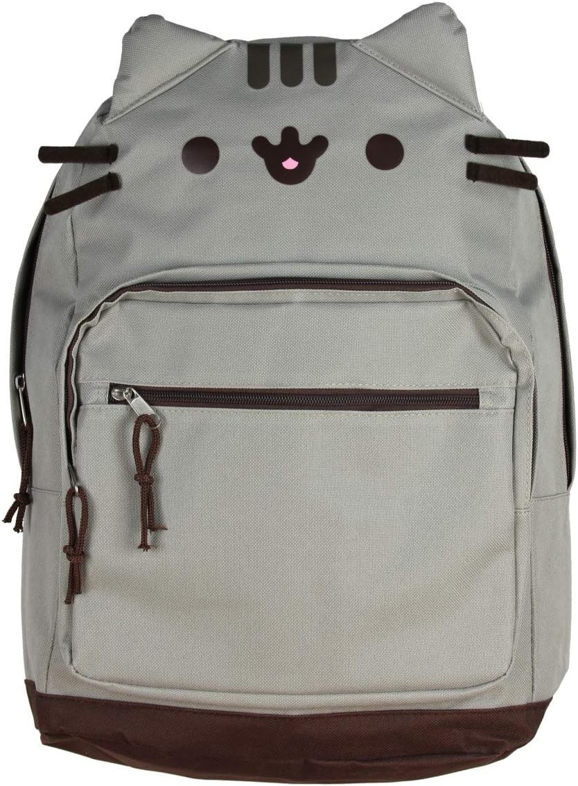 Cat Face Backpack Pusheen Plush School Bag Cute Animal Design