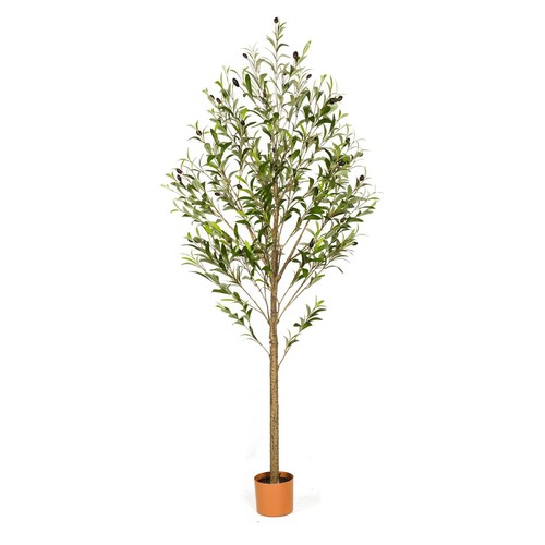 6FT Artificial Olive Tree Indoor Tall Realistic Faux Olive Tree with ...