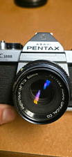 Asahi Pentax K1000 Silver 35mm Film SLR Camera w/ SMC Pentax-M 50mm Lens