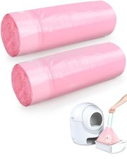 ANWA 40-Count Pink Cat Litter Box Liners for Automatic  Robot, Heavy-Duty