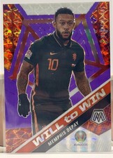 2021 Mosaic UEFA Euro 2020 Fluorescent Purple #'d 6/70 Memphis Depay Will To Win