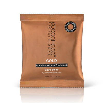 Brazilian Keratin Treatment Cocochoco Gold Haarglättung Föhnen 50ml