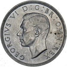 1944 Halfcrown - George VI British Silver Coin - Superb