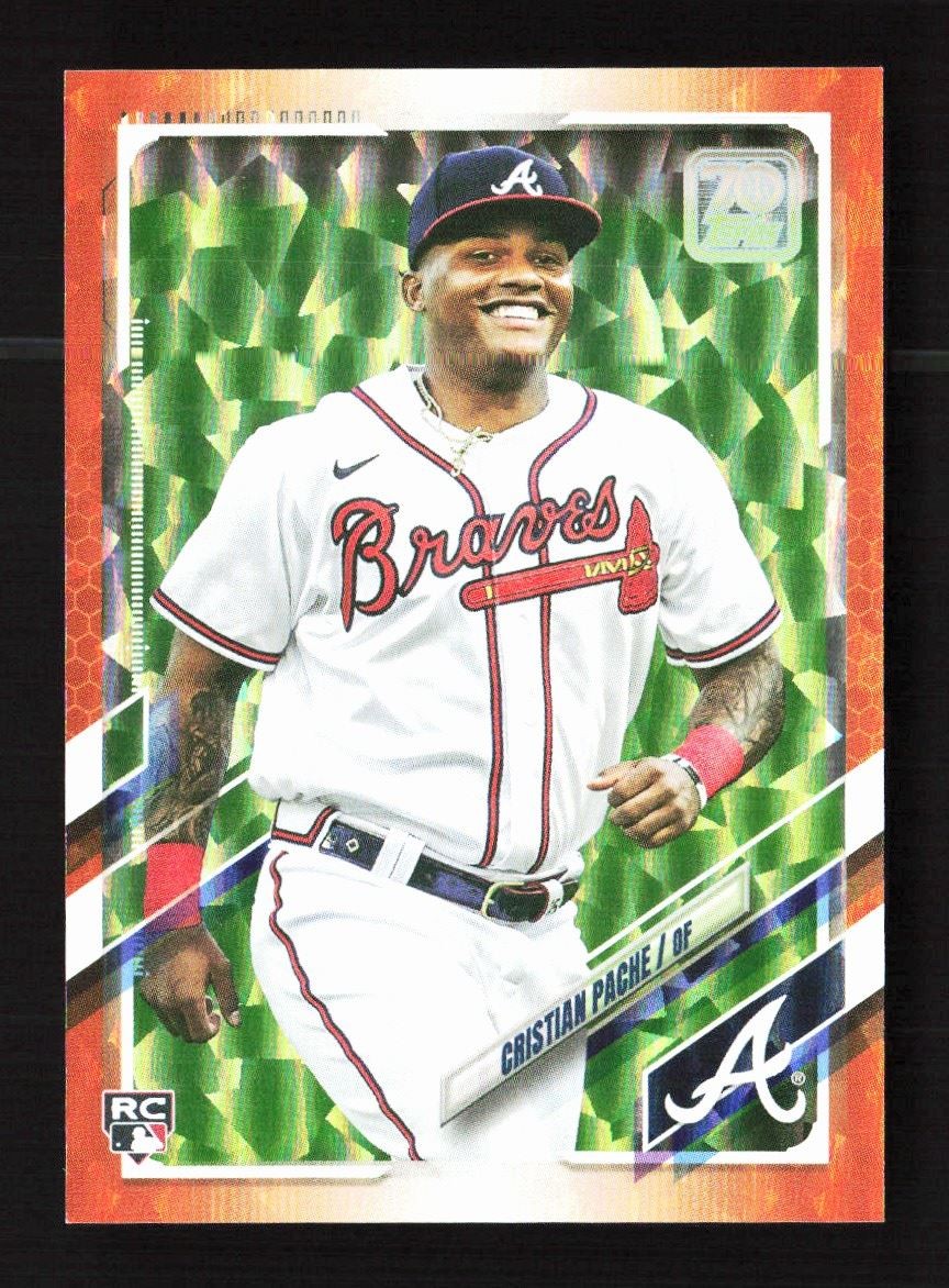 2021 Topps Series One Orange Foil Cristian Pache RC /299 Atlanta Braves #187