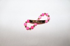 Rustic Cuff Pink Beaded Bracelet
