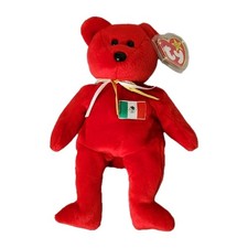 Ty Beanie Baby Osito Bear Mexico Red Teddy Retired 1999 Plush Toy w/ Tags 6  