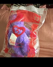 Ty McDonald's Teenie Beanie Babies Grimace Bear Plush 12 2004 Sealed Bag