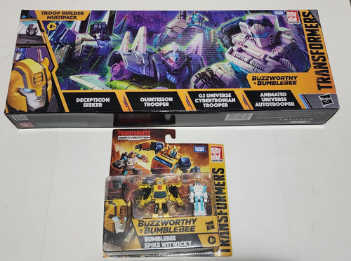 Transformers Buzzworthy Bumblebee Troop Builder 4pk &Bumblebee/spike 2pk - Picture 1 of 7
